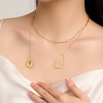 Personalized Stethoscope Engraved Birth Flower Link Chain Necklace Dainty Jewelry Graduation Birthday Gift for Nurse Doctor Medical Students