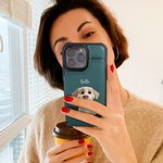 Personalized 3D Cartoon Dog Leather Flip Wallet Phone Case with Name and RFID Blocking Card Holder Birthday Gift for Dog Dad Dog Mom Pet Lovers