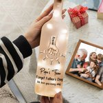 Personalized Father Son Fist Bump LED Night Light Bottle Lamp with 1-12 Kids Names Home Decoration Father's Day Birthday Gift for Dad Grandfather
