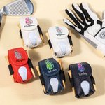 Personlig golfklubbsdesign Golfboll- och teehållare PU-läderväska med namn och bältesklämma Sporttillbehör Födelsedagspresent för golfspelare