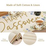 Camino de Mesa Personalizado de Flores con Nombre de Familia Decoración de Mesa Regalo de Pascua para Familia Judía