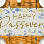 Camino de Mesa Personalizado de Flores con Nombre de Familia Decoración de Mesa Regalo de Pascua para Familia Judía