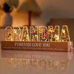 Personalisierte Geburt Blume Titel LED-Nachtlicht mit 1-12 Kind Namen und hölzerne Basis Home Decor Muttertag Geburtstag Geschenk für Mama Oma