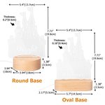 Personalized Cartoon Princess Castle Name Acrylic LED Night Light with Wooden Base Home Decor Birthday Children's Day Gift for Daughters Girls