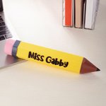 Personalizado Multicolor 3D Impreso Lápiz Nombre Placa Escritorio Decoración Día del Maestro Apreciación Regalo para el Maestro