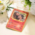 Personalisierte Lustige Klassische TCG Poke Karte mit Foto und Schutzhülle Sammelkartenspiel Geburtstagsgeschenk für Kinder Freunde Paare Poké-Fans