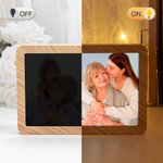 Gepersonaliseerde familie fotocollage LED spiegel fotolijst met drie kleuren dimmen Valentijnsdag verjaardagscadeau voor echtparen familie