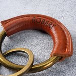 Personalized Simple Leather Keychain with Name Key Accessories Father's Day Mother's Day Birthday Gift for Men Women