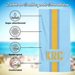 Gepersonaliseerde Sneldrogend Zandvrij Schaduw Monogram Streep Strandlaken Zomer Vakantie Reisbenodigdheden Verjaardagscadeau voor Haar