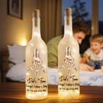 Personalized Father Son Fist Bump LED Night Light Bottle Lamp with 1-12 Kids Names Home Decoration Father's Day Birthday Gift for Dad Grandfather