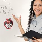 Personalised Teacher Apple Fridge Magnet Coaster Keychain with 1-35 Heart Student Names Back to School End of Year Appreciation Gift for Teachers