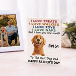 Personalised To The Best Dog Dad 3D 1-4 Cute Dogs Building Brick Puzzles with Name Home Decor Father's Day Anniversary Gift for Dog Dad Pet Lover