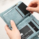 Personlig söt Highland Cow PU läder namn Tri-Fold plånbok med korthållare och armband Födelsedagspresent för Highland Cow älskare