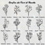 Sempre con me - Nome e foto personalizzabili - Collana con medaglione e fiore di nascita