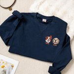 Personalized Embroidered Cartoon Dog Avatar 1-2 Photos T-shirt Sweatshirt Hoodie with Names Pet Party Birthday Gift for Cat Dog Pet Lovers