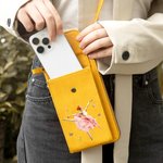 Henkilökohtainen baletti tyttö syntymä kukka PU nahka Crossbody laukku lompakko nimi ja korttipaikat Syntymäpäivä Dance Recital Team lahja baletti ystäville