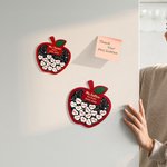 Personalised Teacher Apple Fridge Magnet Coaster Keychain with 1-35 Heart Student Names Back to School End of Year Appreciation Gift for Teachers