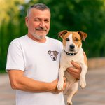 Personalized Embroidered Cartoon Dog Avatar 1-2 Photos T-shirt Sweatshirt Hoodie with Names Pet Party Birthday Gift for Cat Dog Pet Lovers