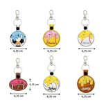 Porte-Clés Personnalisé avec Texte Brodé Accessoire en Forme de Sports de Balle et Crème Glacée Fondue Cadeau Anniversaire pour Amateurs de Sport