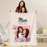 Personalisierte Geburt Blume Liebe wächst wild hier weiche Decke mit 1-4 Namen und Fotos Home Decor Muttertag Geburtstag Geschenk für Mama
