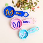 Personalised Multicolour Ears Rabbit Food Scoop with Name Pet Accessory Birthday Bunny Gift for Rabbit Owner