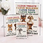 Personalised To The Best Dog Dad 3D 1-4 Cute Dogs Building Brick Puzzles with Name Home Decor Father's Day Anniversary Gift for Dog Dad Pet Lover
