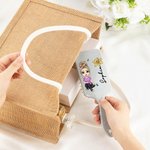 Personalized Birth Flower Cartoon Character Paddle Air Cushion Comb with Name and Handle Makeup Tool Birthday Wedding Party Gift for Women Girls