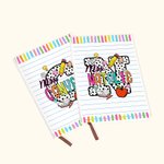 Gepersonaliseerd notitieboekje A5 met naam voor leerkracht met potlood en initiaal, Teacher's Day Appreciation Terug naar school cadeau voor leerkracht