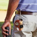 Personalized Colourful Golf Cart  Design Golf Ball & Tee Holder Leather Pouch with Name and Belt Clip Sport Accessories Birthday Gift for Golf Players