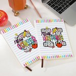 Gepersonaliseerd notitieboekje A5 met naam voor leerkracht met potlood en initiaal, Teacher's Day Appreciation Terug naar school cadeau voor leerkracht