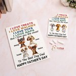 Personalised To The Best Dog Dad 3D 1-4 Cute Dogs Building Brick Puzzles with Name Home Decor Father's Day Anniversary Gift for Dog Dad Pet Lover