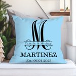 Monograma Personalizado Inicial Suave Funda de Almohada con la Fecha y el Nombre Decoración del Hogar Aniversario de Boda Regalo de inauguración de la casa para los recién casados