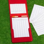 Personalised Best By Par Cartoon Face Photo PU Leather Golf Scorecard Holder with Name Competition Training Accessory Birthday Gift for Golf Lovers