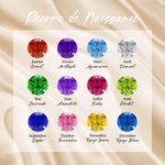 Collier Personnalisé avec Pendentif Forme de Nom en Arabe et Pierre de Naissance Style Minimaliste Cadeau Anniversaire pour Femme