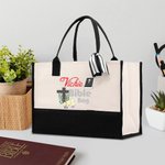 Croce floreale personalizzata Bibbia Borsa in tela di grande capacità con nome Accessori da viaggio Regalo di battesimo e compleanno per donne cristiane