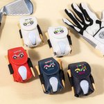 Personalized Colourful Golf Cart  Design Golf Ball & Tee Holder Leather Pouch with Name and Belt Clip Sport Accessories Birthday Gift for Golf Players