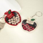 Personalised Teacher Apple Fridge Magnet Coaster Keychain with 1-35 Heart Student Names Back to School End of Year Appreciation Gift for Teachers