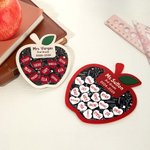 Personalised Teacher Apple Fridge Magnet Coaster Keychain with 1-35 Heart Student Names Back to School End of Year Appreciation Gift for Teachers