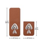 Personalized 3D Cartoon Dog Magnetic Leather Bookmark Clip with Name Reading Accessories Birthday Gift for Family Friends Pet Lovers