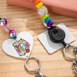 Libretto di matite personalizzato Iniziale maculata Cordino con perline con nome colorato Ritorno a scuola Regalo di apprezzamento del giorno dell'insegnante per l'insegnante educatore