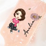 Personalized Birth Flower Cartoon Character Paddle Air Cushion Comb with Name and Handle Makeup Tool Birthday Wedding Party Gift for Women Girls