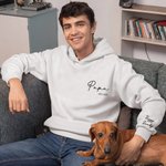 Personalized 1-8 Family Member Names Adult Kid T-shirt Hoodie with Appellation and Year Father's Day Birthday Gift for Dad Grandpa