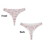 Personalisierte Wiederholung Name Herz Atmungsaktive Tanga Brief Boxer Unterwäsche Set Flitterwochen Reise Hochzeit Geschenk für Männer Frauen Paar