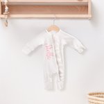 Personalised 100% Cotton Ruffle Waffle Name Baby Romper with Zipper Bow Headband Set Baby Shower Birthday Gift for Girl Newborns