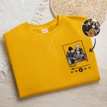 Bordado Personalizado Reproductor de Música Foto Diseño Suave Camiseta Sudadera Sudadera con Capucha con Canción y Cantante Nombre Cumpleaños Regalo para Amigos de la Familia