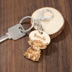 Personalised Cute Highland Cow Wooden Keychain  with Name Bag Accessories  Birthday Gift for Highland Cow Lovers
