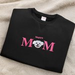 Personalised Embroidered Dog Cat Pet Portrait Photo Soft T-shirt Sweatshirt Hoodie with Name Birthday Holiday Gift for Pet Owners Lovers
