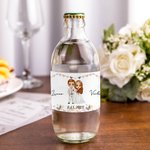 Personalized Cartoon Bride and Groom Water Bottle Label Stickers with Name and Wedding Date Wedding Anniversary Decor for Newlyweds Couple