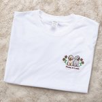 Personalisierte gestickte Blume Hund Katze Haustier Portrait Foto T-Shirt Sweatshirt Hoodie mit Namen Geburtstag Jahrestag Geschenk für Tierbesitzer Liebhaber