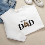 Personalised Embroidered Dog Cat Pet Portrait Photo Soft T-shirt Sweatshirt Hoodie with Name Birthday Holiday Gift for Pet Owners Lovers